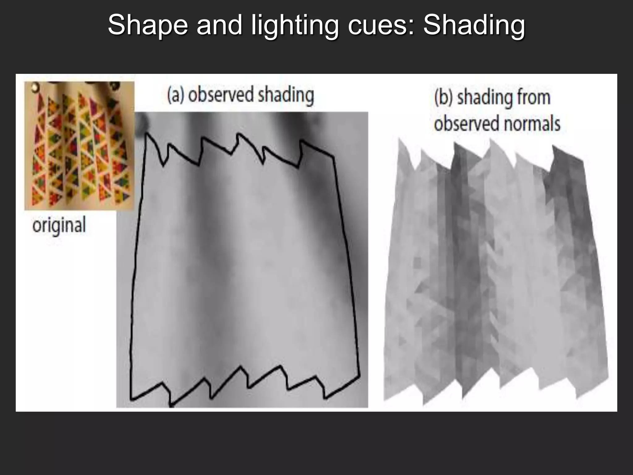 Shape and lighting cues: Shading
 
