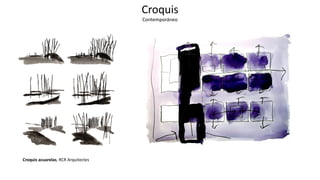 Croquis
Contemporáneo
Croquis acuarelas, RCR Arquitectes
 