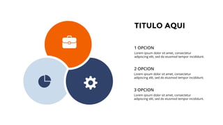 3 OPCION
2 OPCION
1 OPCION
TITULO AQUI
Lorem ipsum dolor sit amet, consectetur
adipiscing elit, sed do eiusmod tempor incididunt.
Lorem ipsum dolor sit amet, consectetur
adipiscing elit, sed do eiusmod tempor incididunt.
Lorem ipsum dolor sit amet, consectetur
adipiscing elit, sed do eiusmod tempor incididunt.
 
