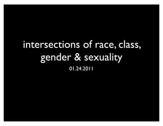intersections of race, class,
gender & sexuality
01.24.2011
 