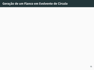Geração de um Flanco em Evolvente de Cı́rculo
25
O
T
I
 