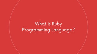 01. Ruby Introduction - Ruby Core Teaching | PPT