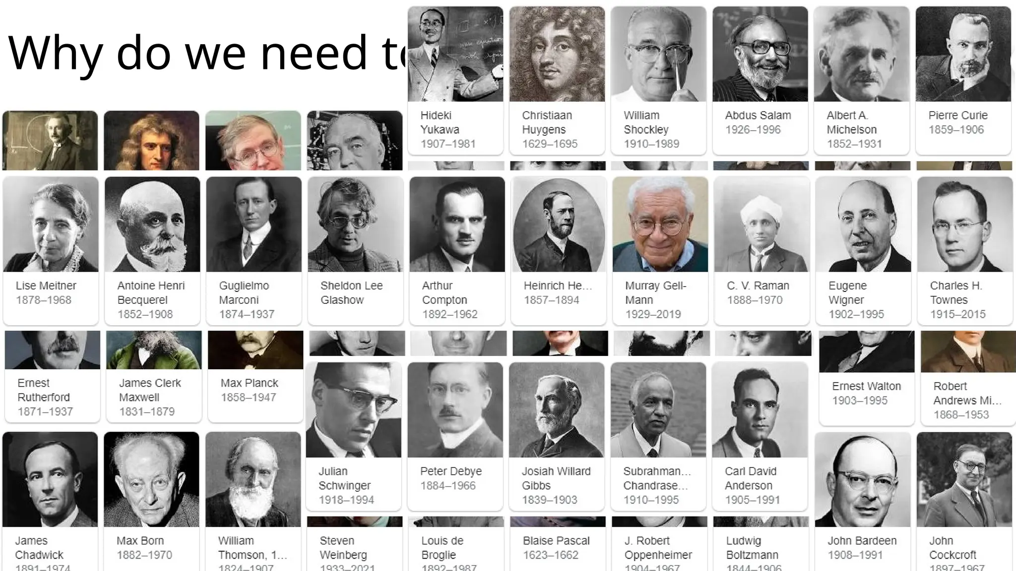 Why do we need to study Physics?
 