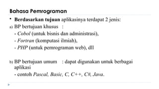 ppt - bahasa pemrograman powerpoint presentation, free... 01. Introduce Pemrograman Dasar dengan Bahasa C.ppt