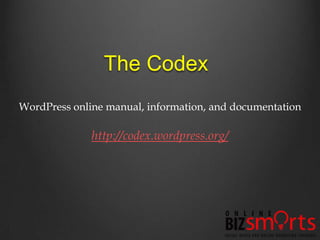 The Codex
WordPress online manual, information, and documentation

              http://codex.wordpress.org/
 