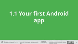 01 1 Your First Android App Mobile1 Pptx