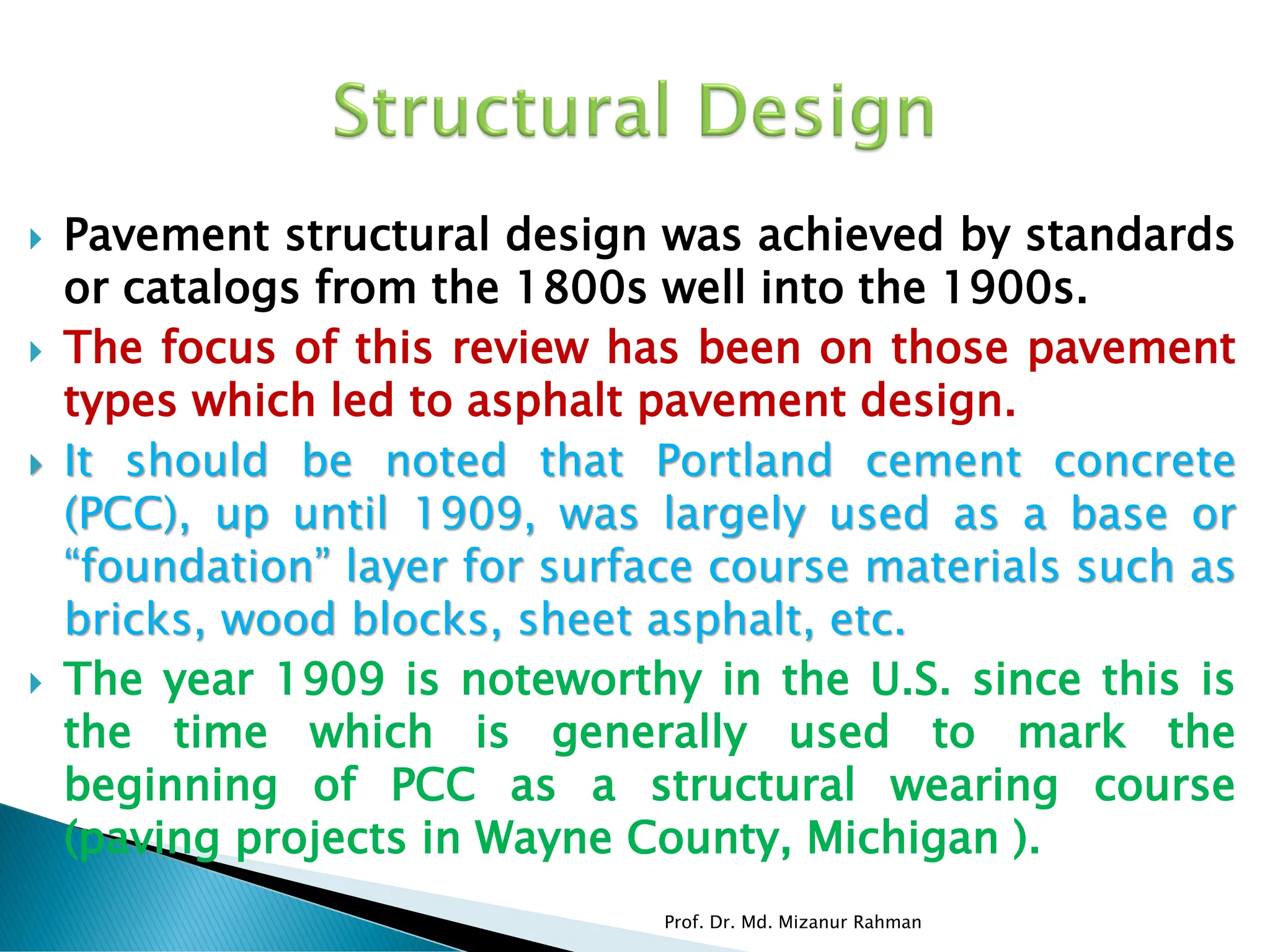 Structural Design for Pavement Systems I | PDF