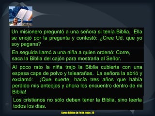 01. “La Biblia” CURSO BIBLICO LA FE DE JESÚS | PDF