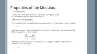 Comprehensive Introduction to Complex Numbers and Their Algebraic ...