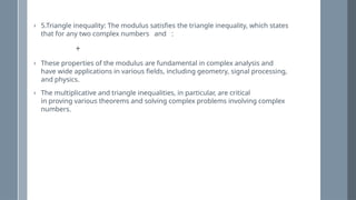 Comprehensive Introduction to Complex Numbers and Their Algebraic ...