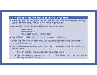 Bài giảng môn cơ sở dữ liệu phân tán ( slide trường đại học ) | PDF