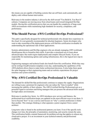 Mastering the AWS Certified DevOps Professional Career Path for Cloud ...