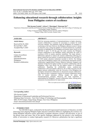 Enhancing educational research through collaboration: insights from ...