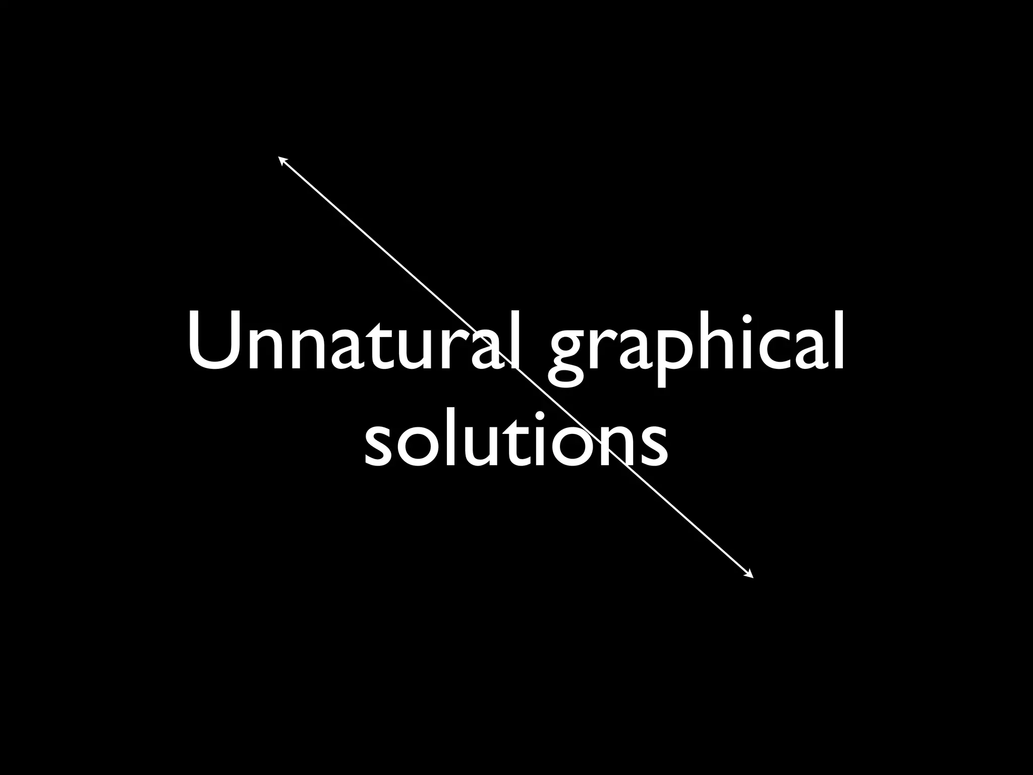 Unnatural graphical
    solutions
 