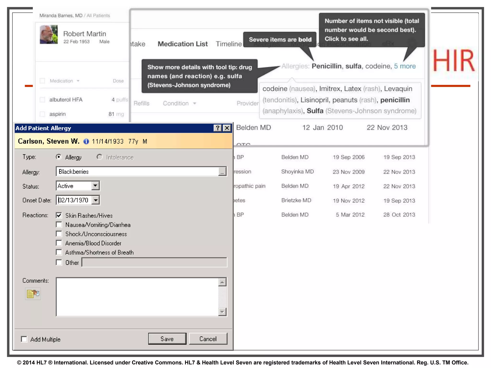 © 2014 HL7 ® International. Licensed under Creative Commons. HL7 & Health Level Seven are registered trademarks of Health Level Seven International. Reg. U.S. TM Office. 
 