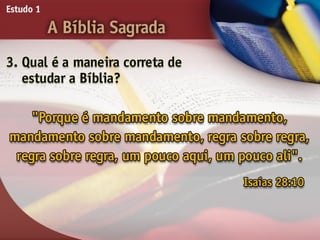 A Bíblia Sagrada - Ouvindo a Voz de Deus, Estudo Bíblico, Igreja Adventista