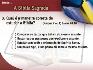 A Bíblia Sagrada - Ouvindo a Voz de Deus, Estudo Bíblico, Igreja Adventista