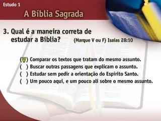 A Bíblia Sagrada - Ouvindo a Voz de Deus, Estudo Bíblico, Igreja Adventista