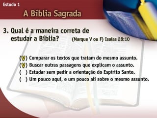 A Bíblia Sagrada - Ouvindo a Voz de Deus, Estudo Bíblico, Igreja Adventista