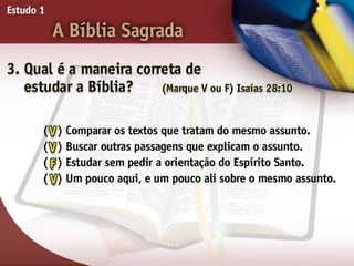 A Bíblia Sagrada - Ouvindo a Voz de Deus, Estudo Bíblico, Igreja Adventista