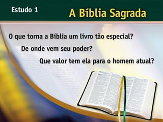 A Bíblia Sagrada - Ouvindo a Voz de Deus, Estudo Bíblico, Igreja Adventista