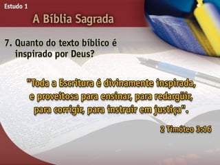 A Bíblia Sagrada - Ouvindo a Voz de Deus, Estudo Bíblico, Igreja Adventista