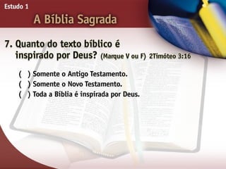 A Bíblia Sagrada - Ouvindo a Voz de Deus, Estudo Bíblico, Igreja Adventista
