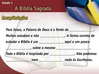 A Bíblia Sagrada - Ouvindo a Voz de Deus, Estudo Bíblico, Igreja Adventista