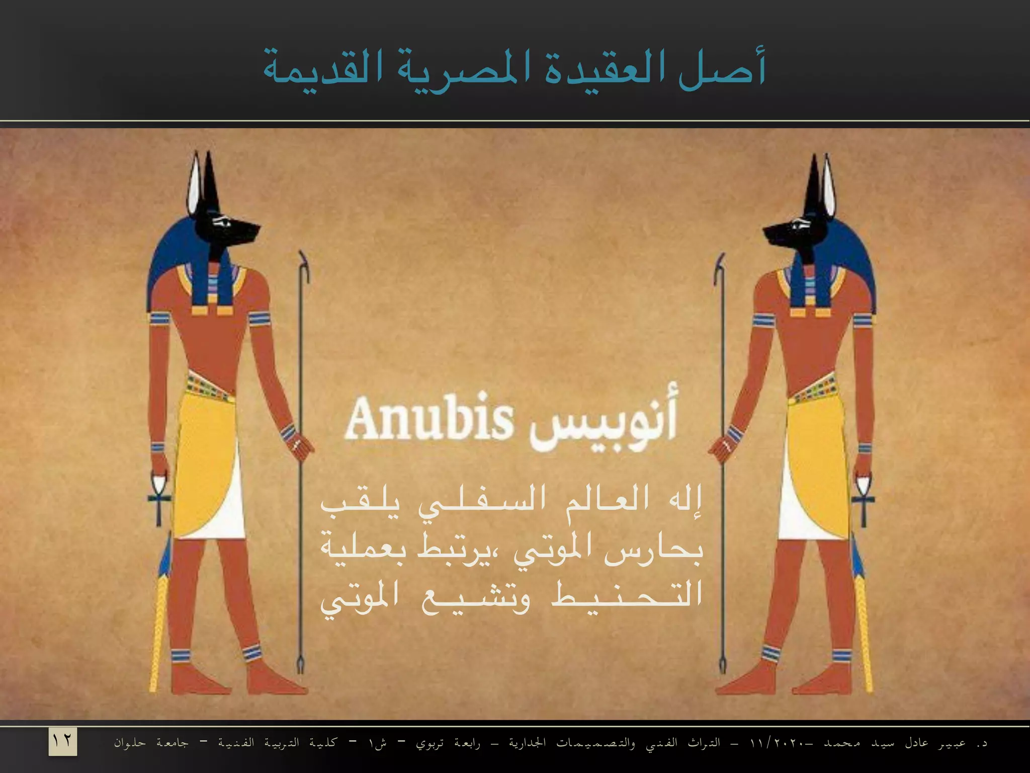 ‫القديمة‬ ‫املصرية‬ ‫العقيدة‬ ‫أصل‬
‫*ب‬****‫ق‬*****‫ل‬‫ي‬ ‫*ي‬****‫ل‬*****‫ف‬*****‫س‬‫ال‬ ‫*الم‬****‫ع‬‫ال‬ ‫إله‬
‫*ة‬‫ي‬*‫ل‬*‫م‬*‫ع‬‫ب‬ ‫*ط‬‫ب‬‫،يرت‬ ‫املوتي‬ ‫*ارس‬‫ح‬‫ب‬
‫املوتي‬ ‫*ع‬******‫ي‬*******‫ش‬‫وت‬ ‫*ط‬******‫ي‬*******‫ن‬*******‫ح‬*******‫ت‬‫ال‬
	‫وان‬ ‫حل‬ ‫ة‬ ‫جامع‬ – ‫ة‬ ‫ي‬ ‫ن‬ ‫الف‬ ‫ة‬ ‫ربي‬ ‫الت‬ ‫ة‬ ‫ي‬ ‫كل‬ – ۱‫ش‬ – ‫تربوي‬ ‫ة‬ ‫رابع‬ - ‫اجلدارية‬ ‫ات‬ ‫م‬ ‫ي‬ ‫م‬ ‫ص‬ ‫والت‬ ‫ي‬ ‫ن‬ ‫الف‬ ‫راث‬ ‫الت‬ - ۱۱/۲۰۲۰- ‫د‬ ‫حم‬ ‫م‬ ‫د‬ ‫سي‬ ‫عادل‬ ‫ر‬ ‫ي‬ ‫عب‬ .‫د‬۱۲	
 