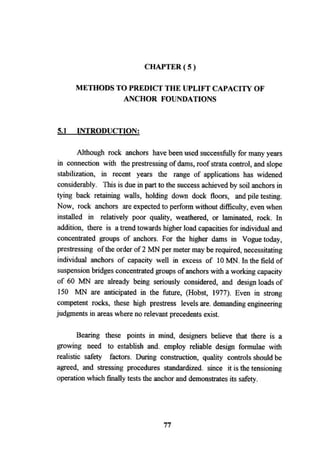 Application of risk analysis in uplift foundation