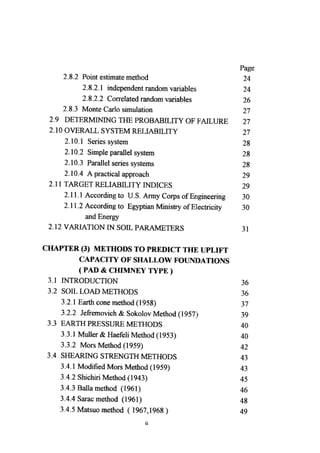 Application of risk analysis in uplift foundation