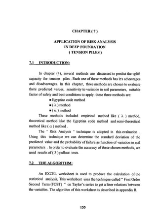 Application of risk analysis in uplift foundation