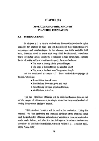 Application of risk analysis in uplift foundation