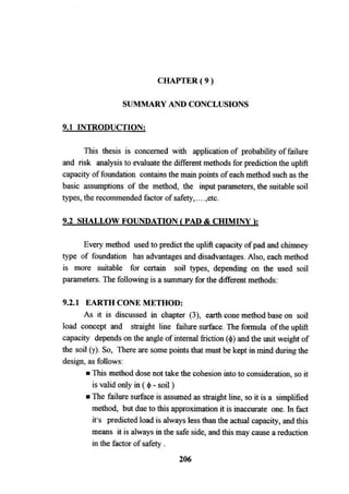 Application of risk analysis in uplift foundation