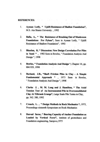 Application of risk analysis in uplift foundation