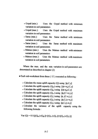 Application of risk analysis in uplift foundation