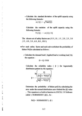 Application of risk analysis in uplift foundation