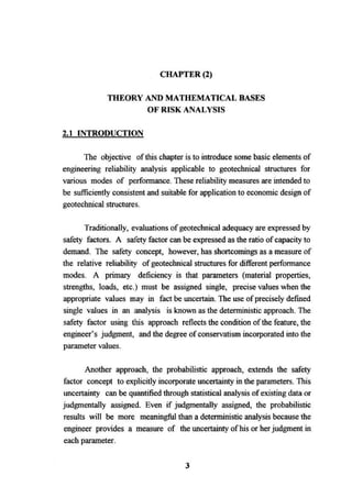 Application of risk analysis in uplift foundation