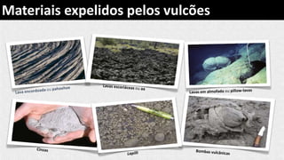 Materiais expelidos pelos vulcões
 