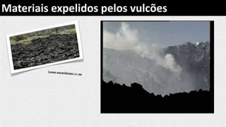 Materiais expelidos pelos vulcões
 