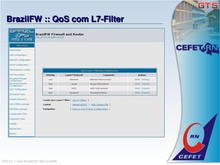 BrazilFW :: QoS com L7­Filter




GTS'12 :: São Paulo/SP, 08/11/2008
 