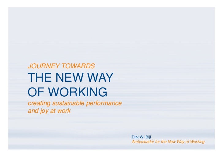 new ways of working knowledge sharing dirk w bijl