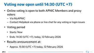 APNIC EC Election Procedures and By-laws Reform Voting | PDF