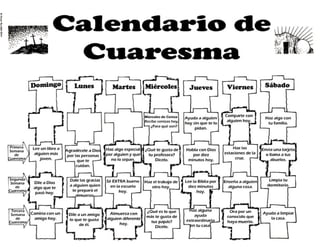  calendario de Cuaresma