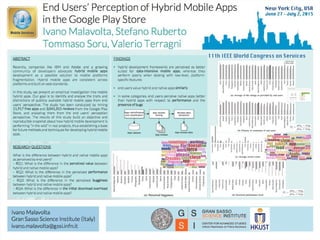 Vrije Universiteit Amsterdam
14 Ivano Malavolta / S2 group / Empirical software engineering
 