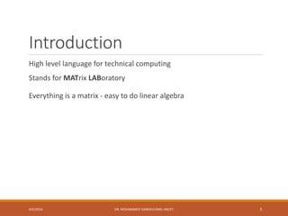 01 Chapter MATLAB introduction | PPT