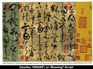 Caoshu, “GRASS”, or “Running” Script 