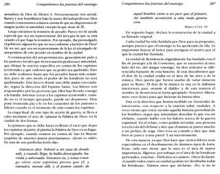 286 Conquistemos las puertas del enemigo Conquistemos las puertas del enemigo 287
armadura de Dios de Efesios 6. Frecuentemente nos arrodi-
llamos y nos humillamos bajo la mano del todopoderoso Dios
cuando comenzamos a darnos cuenta de que no disponemos de
ningún poder ni autoridad, excepto la que viene de Él.
Luego iniciamos la remisión de pecado. Parece ser ele ayuda
especial que sea un representante del área por la que se está
orando el que haga la remisión. Por ejemplo, éha promulgado
el gobierno alguna ley que no sea conforme a las leyes de Dios?
De ser así, que sea un representante de la ley el encargado de
arrepentirse de este pecado en nombre de la ciudad.
A continuación elel arrepentimiento, generalmente pido a
los pastores locales que tienen unción poderosa y autoridad,
que dirijan la oración específica en contra de los espíritus
territoriales y que ordenen que su poder sea quebrado. Esto
no debe realizarse hasta que los pecados hayan sido remiti-
dos, pues de otro modo el poder de las fortalezas no será
quebrantado. Esta área es donde uno elebe andar con cuida-
do, según la dirección del Espíritu Santo. Los líderes son
responsables por las personas que ellos han llevado consigo
a la batalla. Intentar cercar a los espíritus territoriales, cuan-
do no es el tiempo apropiado, puede ser desastroso. Dios
pone tremenda paz y fe en los corazones de los pastores y
líderes cuando es el momento de orar contra los espíritus.
La etapa final, de este tipo de acción de guerra, se lleva a
cabo mediante el acto de «plantar la Palabra de Dios» en la
ciudad de dos formas.
Lo primero que se debe hacer es llenar el vacío que dejan
los espíritus al partir, al plantar la Palabra de Dios en su lugar.
Por ejemplo, cuando oramos en contra de San La Muerte
(espíritu de muerte) juntos proclamamos: «i]esús es vida!»
En una de sus parábolas Jesús dijo:
Entonces dice: Volveré a mi casa de donde
salí; y cuando llega, la halla desocupada, ba-
rrida y adornada. Entonces va, y toma consi-
go otros siete espíritus peores que él, y
entrados, moran allí; y el postrer estado de
aquel hombre viene a ser peor que el primero.
A~í también acontecerá a esta mala genera-
ción.
Mateo 12.44, 45
En segundo lugar, declara la restauración de la ciudad a
su llamado original.
Cada ciudad ha sido fundada por Dios para su propósito,
aunque parezca que el enemigo se ha apoderado de ella. Es
importante buscar al Señor para averiguar el motivo por el
que la ciudad fue fundada.
La ciudad de Resistencia originalmente fue fundada con el
fin de proteger a la de Corrientes, que se encuentra al otro
lado del río, del ataque enemigo. Su don redentor se dife-
renciaba bastante de esta función. Al orar descubrimos que
el don de la ciudad estaba en el área de las artes y de la
música. Dios quería que fuesen usadas de varias maneras
para su Reino. El don de la música se usa en la alabanza
intercesora para «resistir al diablo» y de esta manera el
nombre ele Resistencia se torna apropiado. Nosotros «libera-
mos» esos dones para que hicieran su buena obra.
Esta es la directiva que hemos recibido en «Generales de
intercesión» con respecto a la oración sobre ciudades. A
veces siento que estoy oyendo aquella historia proverbial de
los hombres ciegos que intentaban describir lo que era un
elefante cuando hablo con los líderes acerca de la guerra,
espiritual. En el relato, como podrás recordar, una persona
toca la cola del elefante y dice que el mismo se parece mucho
a un pedazo de soga. Otro toca su costado y dice que más
bien se parece a una pared. Y así sucesivamente.
De esta manera, ya que Dios hace que ciertos líderes sean
especialistas en el derribamiento de distintos tipos de forta-
lezas, cada uno siente que la suya es el área de mayor
importancia. Algunos, por trabajar en el área de las fortalezas
personales, enseñan: «Debemos ser santos». Otros declaran:
«Cuando todos estén en unidad podrán ser derribadas todas
las fortalezas». Existen otros que declaran: «No, si no te
 