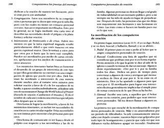 188 Conquistemos las puertas del enemigo Compañeros personales de oración 189
dedican a la oración de manera tan frecuente, pero
sí oran por ti con asiduidad.
3. Congregación. Estos son miembros de tu congrega-
ción O personas que te dicen que oran por ti cada día,
pero con los cuales no tienes un contacto personal
cercano. Aun así es importante movilizarlos. Esto, por
lo general, no se logra mediante una carta sino al
describir tus necesidades desde el púlpito o la plata-
forma y solicitar oración.
4. Intercesores de Pentecostés o de crisis. Habrá mo-
mentos en que la tarea espiritual asignada resulte
particularmente difícil o que estés inmerso en una
guerra espiritual mayor. Dios levantará a estos para
que oren por ti hasta que la tarea esté cumplida.
Pueden ser movilizados por medio de cartas circula-
res, apelaciones por los medios de comunicación u
otros anuncios. 
Los ministerios itinerantes harían bien en fomentar
el desarrollo de un grupo de intercesión de este tipo
ya que ellos generalmente no cuentan con una congre-
gación de iglesia que pueda orar por ellos. Dick Eas-
tman ha movilizado a intercesores ele esta manera
durante muchos años al tomarse unos minutos para
solicitar oración a favor de él y de los miembros de su
familia, a quienes nombra individualmente, alfinalizar cada
unode sus seminariosChange the World Scboolofñrayer
[Escuela de oración «Cambiemos el mundo»]. Él da el
nombre de cadaunoy solicitaunaoración especial para
ellos después que se retira.
Otra forma de lograr la movilización, a favor de los
ministerios itinerantes, es incluir tus necesidades de
oración en tu carta circular regular. Estas necesidades
no son íntimas pero moverán a las personas para que
oren.
Otra forma de comunicarte es ser franco desde el
púlpito con respecto a tus necesidades y las de tu
familia. Algunas personas no desean llegar a tal grado
de vulnerabilidad en un escenario público, pero a mí
siempre me ha sido de ayuda en lugar de perjudicar-
me. Después de todo, las personas a las que me dirijo
son mayormente mis hermanos y mis hermanas en
Cristo. Las trato como si fuesen mi familia pues eso
es lo que son.
La movilización de los compañeros
de oración
En primerlugar, miremos Lucas 11.9: «Yyo os digo: Pedid,
y se os dará, buscad, y hallaréis; llamad, y se os abrirá».
1. Pedid. El primer paso es orar y pedir al Señor que te
asigne compañeros personales de oración.
2. Buscad. Confecciona una lista de aquellos que tú
consideras que podrían orar por ti en forma regular.
Presta atención a lo que la gente te dice al salir de la
iglesia o cuando terminas de dar un mensaje. Algunos
dirán repetidamente: «Oro por ti y por tu familia
todos los días». Dedica un poco de tiempo para
entrevistar a algunos de estos y averiguar qué mensa-
je reciben de Dios al orar por ti. Si tú estás en el
ministerio, Dios ya ha apartado a algunos para que
oren por ti. El movilizarlos para lograr una interce-
sión efectiva generalmente implica dar el simple paso
de tomar conciencia de lo que Dios ya ha hecho.
3. Llamad. Escribe una carta, a aquellos que el Señor
pone en tu corazón, para pedirles que sean interce-
sores personales. Tal vez desees llamar a algunos en
persona.
La primera vez que escuché de la movilización de compa-
ñeros personales de oración, Mike y yo atravesábamos por
un período de dificultades. Su jefe constantemente amena-
zaba con dejarlo cesante; nuestros hijos eran golpeados por
todo tipo de hostigamiento; y parecía que cada vez que nos
dábamos vuelta debíamos apagar un incendio. Finalmente
 