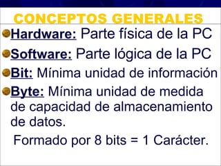 CONCEPTOS GENERALES  ,[object Object],[object Object],[object Object],[object Object],[object Object]